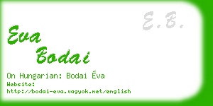 eva bodai business card